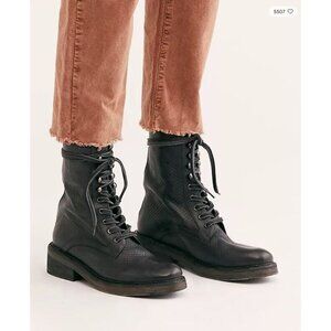 Free People Embossed Santa Fe Lace-Up Boot NIB